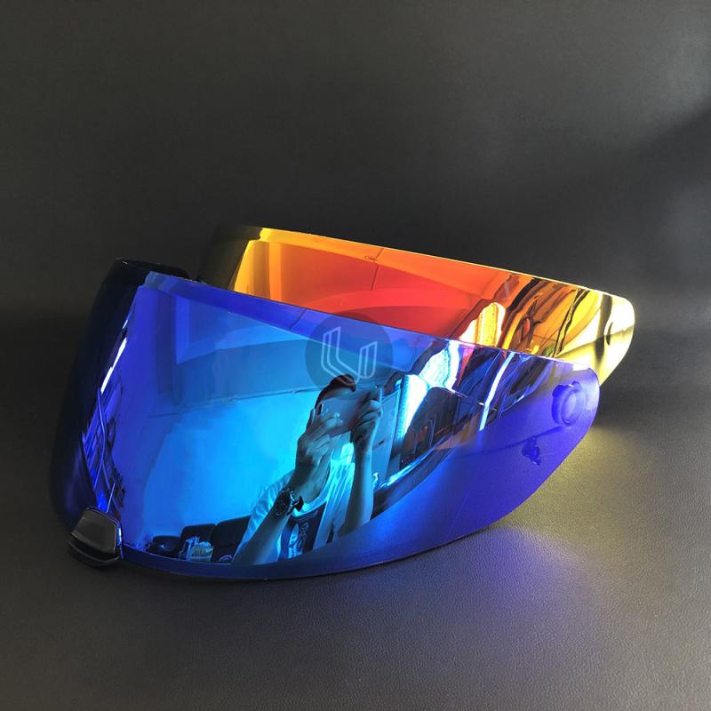 ヘルメット シールド 男女兼用 HJ C70 IS-17 FG-ST 対応 調光レンズ 電気メッキ加工 ゴールド シルバー 昼夜兼用 スタイリッシュカラー クリア ブラック(4)