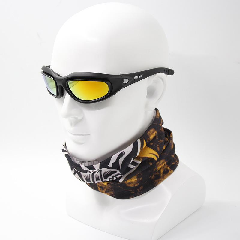 スポーツサングラス 男女兼用 夜間用 ナイトビジョン 防風 防塵 防砂 サイクリング 自転車 バイク オートバイ ライディング 偏光レンズ 交換レンズ対応 軽量 ポリカーボネート素材 アウトドア ドライブ用 マットブラック