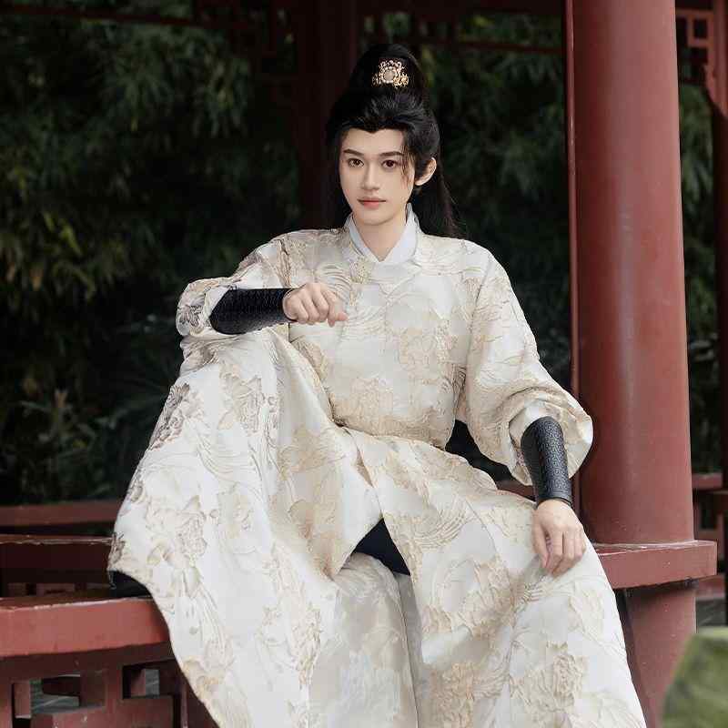 漢服 メンズ 中国風 男女兼用 唐風 明風 円領袍 道袍 時代衣装 コスプレ 舞台衣装 ゆったり 麻混紡 オリジナルデザイン セットアップ