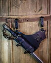 コスプレ小物 メンズ レディース 中世 ルネサンス 欧米風 レトロ ファンタジー レザーアーマー ソードホルダー PUレザー製 調整可能 ハロウィン イベント ...