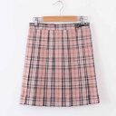 スカート レディース ハイウエスト ポケット付き スクール JK制服 プリーツスカート ミニ丈 バレンタイン限定 チェック柄 コットン かわいい 春夏秋