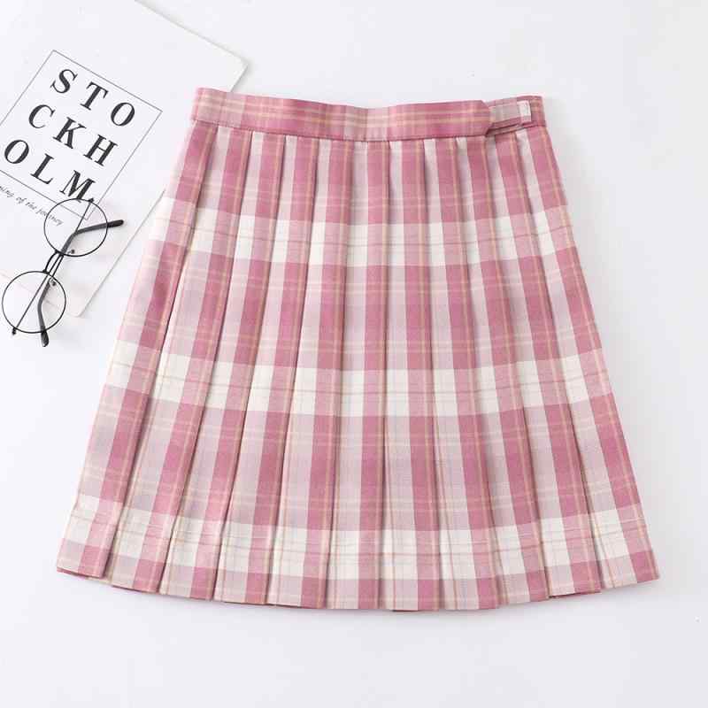 JK制服スカート 学生服 スクール チェック柄 プリーツスカート ハイウエスト ミニ丈 型崩れしにくい コ..