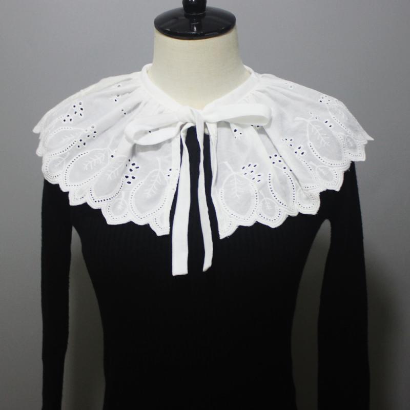 つけ襟 花柄 コットン刺繍 メッシュ素材 ショール風 レイヤードスタイル 結婚式 パーティー フォーマル ドレスアップ 発表会 春夏 大人用 エレガント
