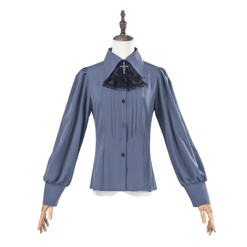 シャツ ユニセックス ゴシック 中世 スチームパンク ヴィクトリア風 インナーシャツ コスプレ 仮装 衣..