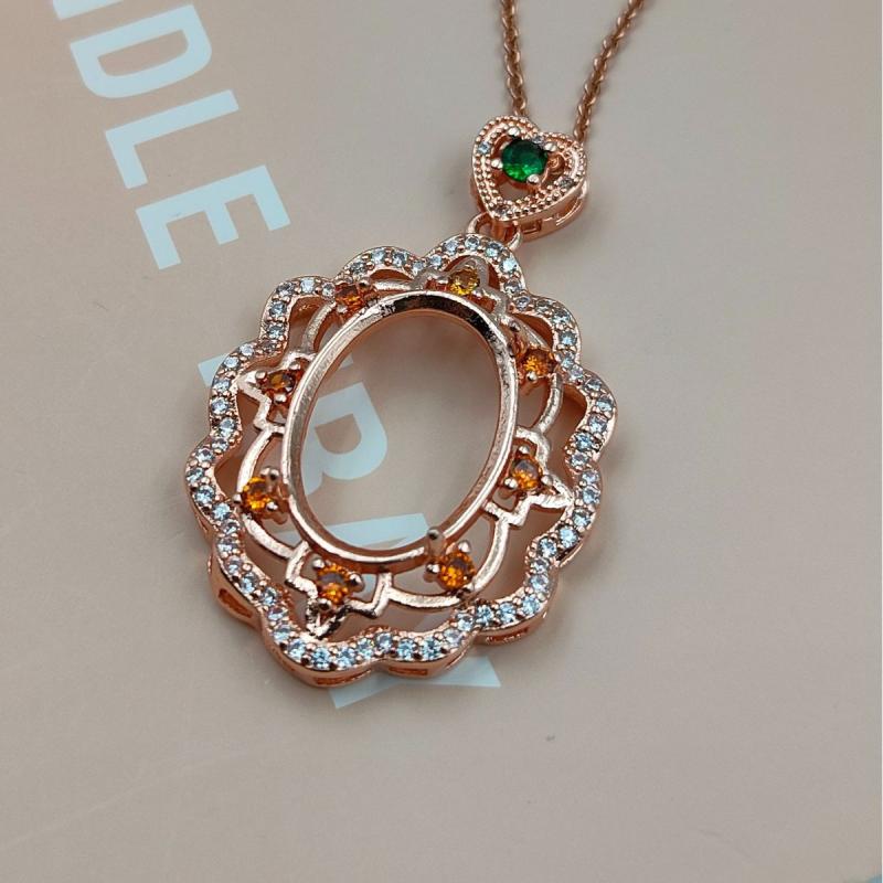 アクセサリーパーツ レディース DIY 高見え ローズゴールドカラー 銅製 電気メッキ加工 卵形 爪留め 天..