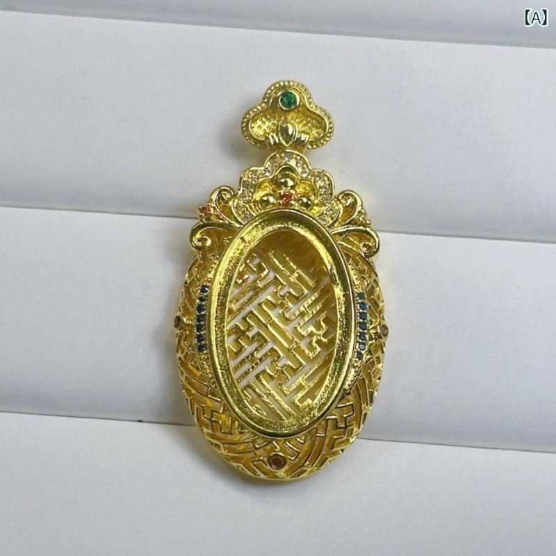 アクセサリーパーツ S925シルバー 金メッキ 銅製 卵型 オーバル ベゼルセッティング フクリン留め ペン..