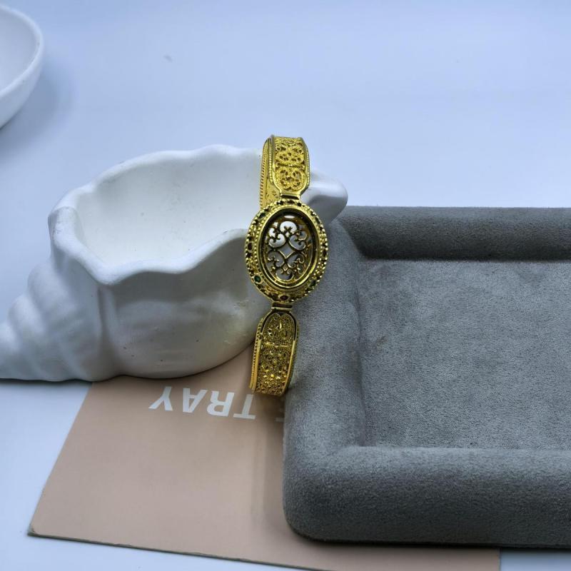 バングル DIY用 空枠 琥珀 民族風 レトロ アンティーク調 金色 銅製 電気メッキ加工 オリジナル作成 ハ..