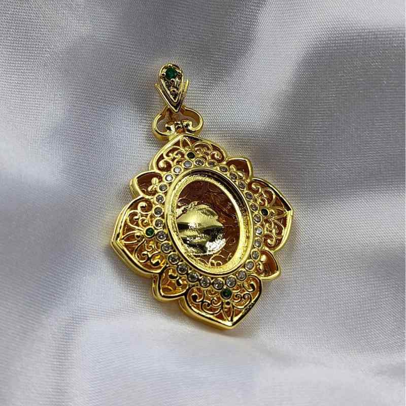 アクセサリーパーツ DIY用 金メッキ 卵形 空枠 アロマペンダント ネックレスチャーム ベゼルセッティン..