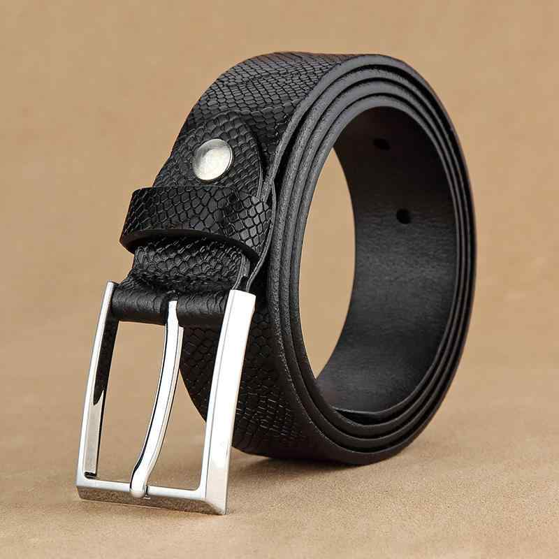 ベルト メンズ ビジネス 本革 トップグレインレザー 牛革 植物タンニンなめし スネーク柄 ピンバックル..