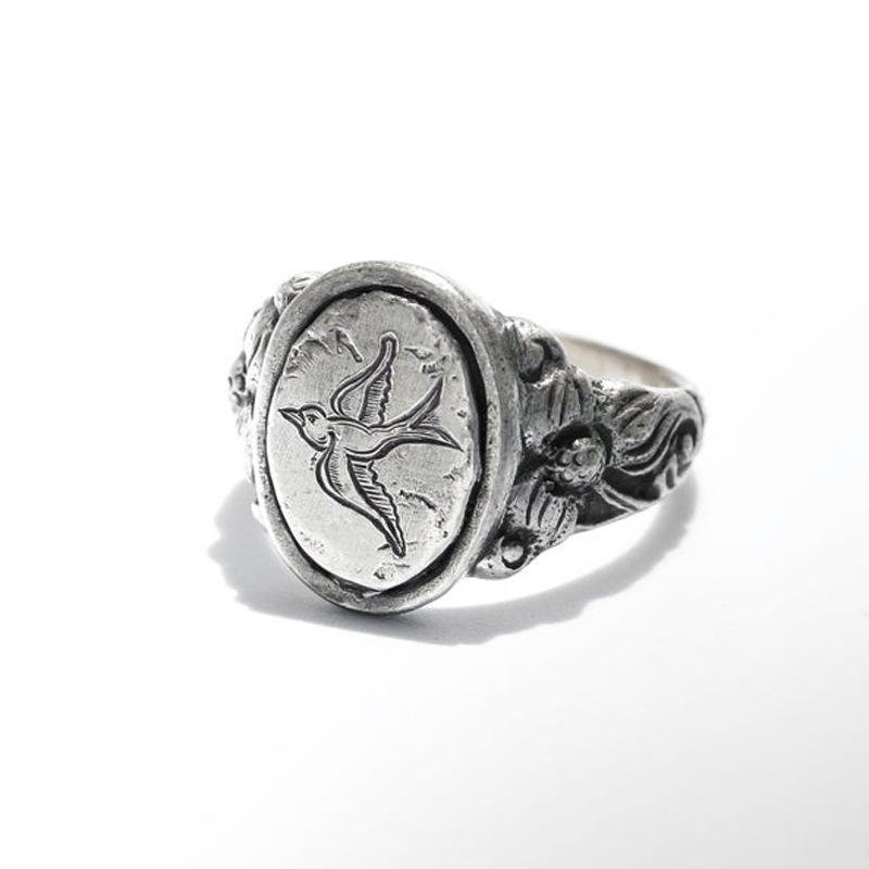 指輪 男女兼用 サイズ調整可能 シルバーメッキ 電気メッキ加工 手作り レトロ バロック調デザイン オリジナルデザイン 個性派 ファッションリング 飛行機 飛翔モチーフ(4)