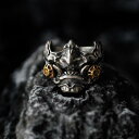 指輪 男女兼用 メンズ レディース サイバーパンク レトロ 武士 マスク 立体的 シルバーメッキ サイズ調整可能 個性的 おしゃれ ファッション