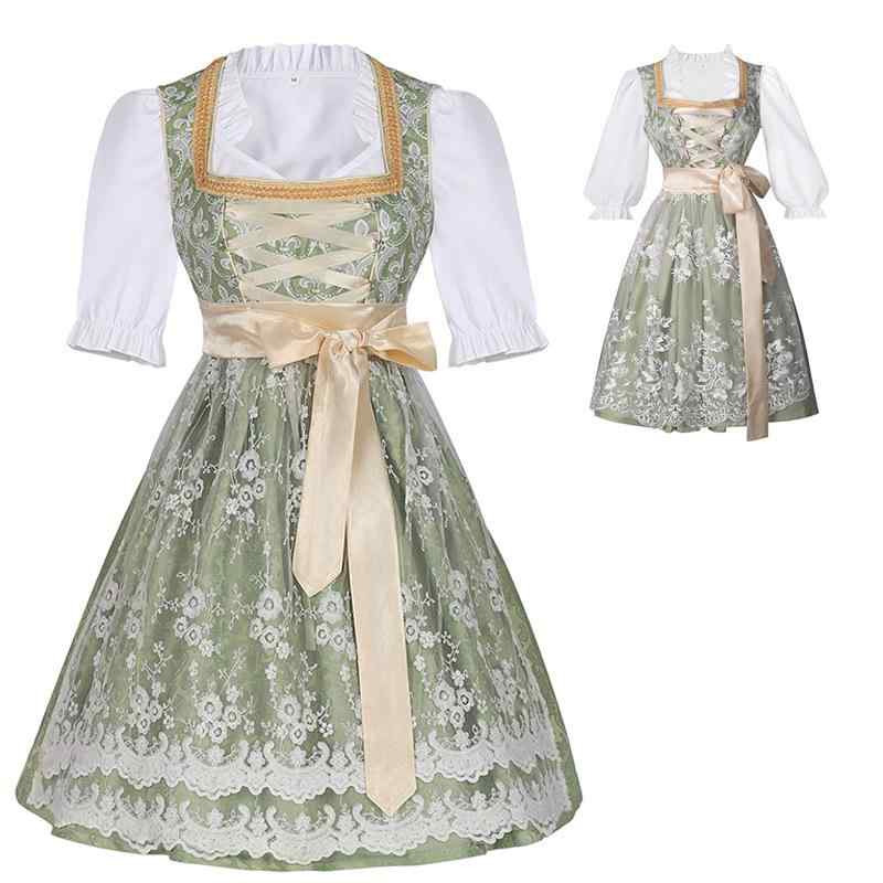 コスチューム レディース ドイツ オクトーバーフェスト バイエルン 伝統 衣装 ワンピース メイド服 イベント ハロウィン パーティー バー ユニフォーム 舞台衣装 上品 かわいい