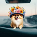 カーアクセサリー アクリル製 キャラクター キーホルダー バッグチャーム かわいい 車用 吊り下げ飾り 車内装飾 リュック飾り おしゃれ 小物 ギフト プレゼント(x2)