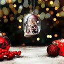 車用オーナメント アクリル製 軽量 かわいい カートゥーン クリスマスツリー 吊り下げ飾り インテリア装飾 部屋 玄関 リビング アクセント 小物(x2)