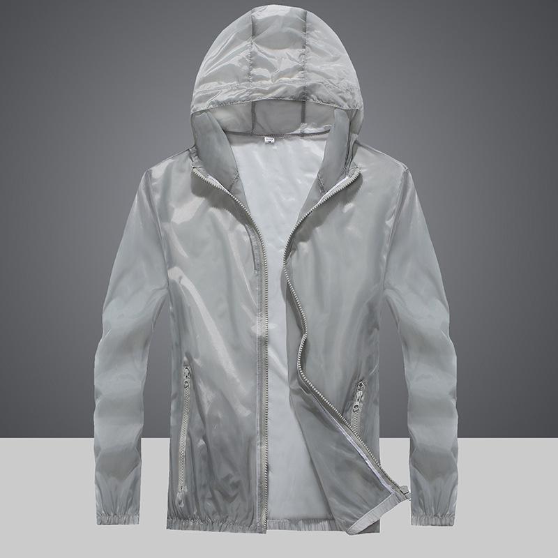 ジャケット メンズ UVカット 薄手 フード付き ジップアップ 無地 シンプル ゆったり 大きいサイズ アウトドア 釣り スポーツ 夏用 レジャー