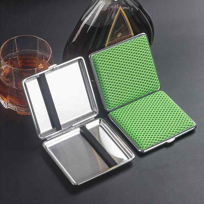 タバコケース メンズ メッシュ生地 布製 20本収納 ポータブル 携帯用 保護 スタイリッシュ おしゃれデ..