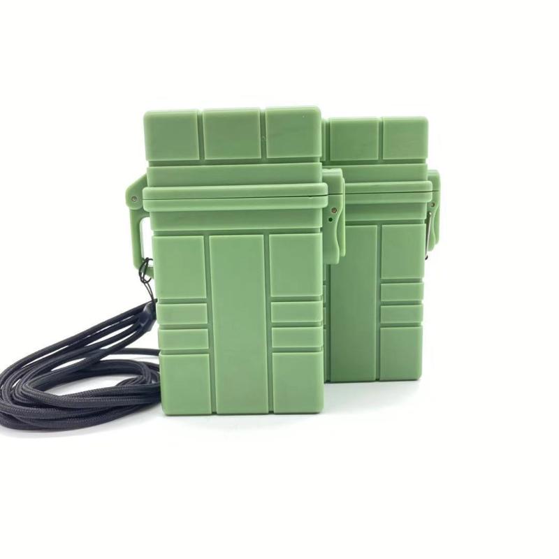 シガレットケース 防水 耐衝撃 携帯 アウトドア スポーツ ビーチ 20本収納 ストラップ付き ABS樹脂 密..