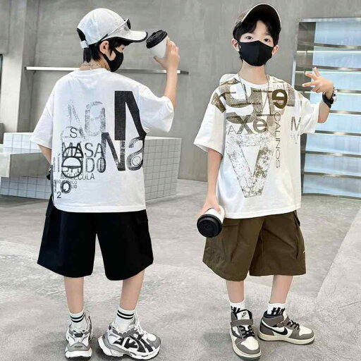 キッズ セットアップ 男の子 男児 ボーイズ 吸汗速乾 綿95% 夏服 半袖 Tシャツ ハーフパンツ 上下セット カジュアル ルームウェア 通学 ジュニア 小学生 中学生 2点セット(x2) キッズ セットアップ 男の子 男児 ボーイズ 吸汗速乾 綿95% 夏服 半袖 Tシャツ ハーフパンツ 上下セット カジュアル ルームウェア 通学 ジュニア 小学生 中学生 2点セット(x2)