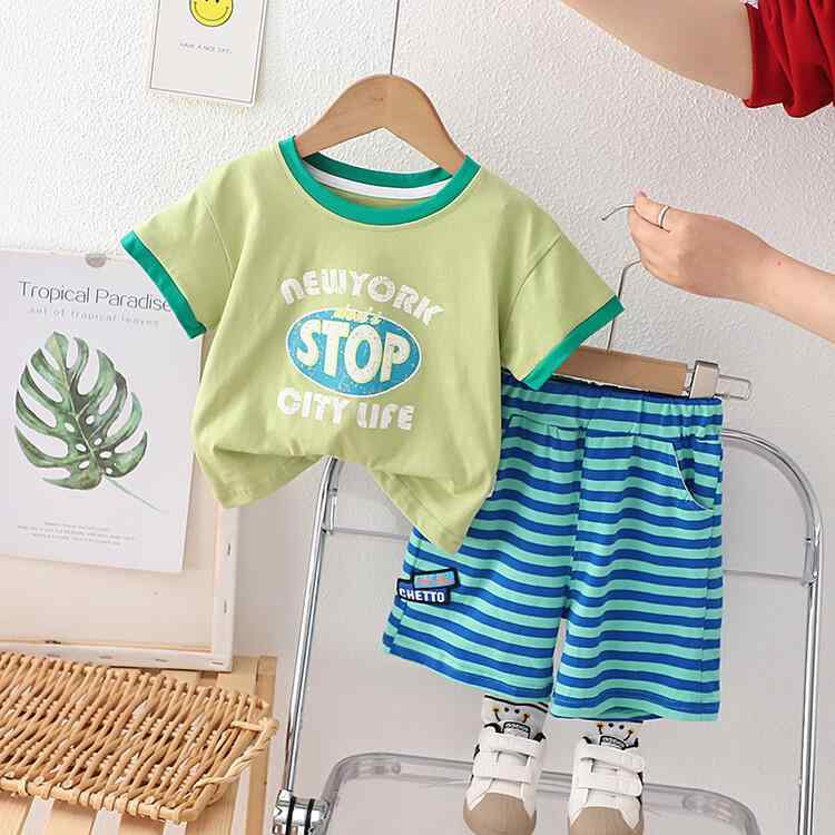 ベビー服 男の子 半袖 ショートパンツ セットアップ 夏用 韓国風 おしゃれ クール ...