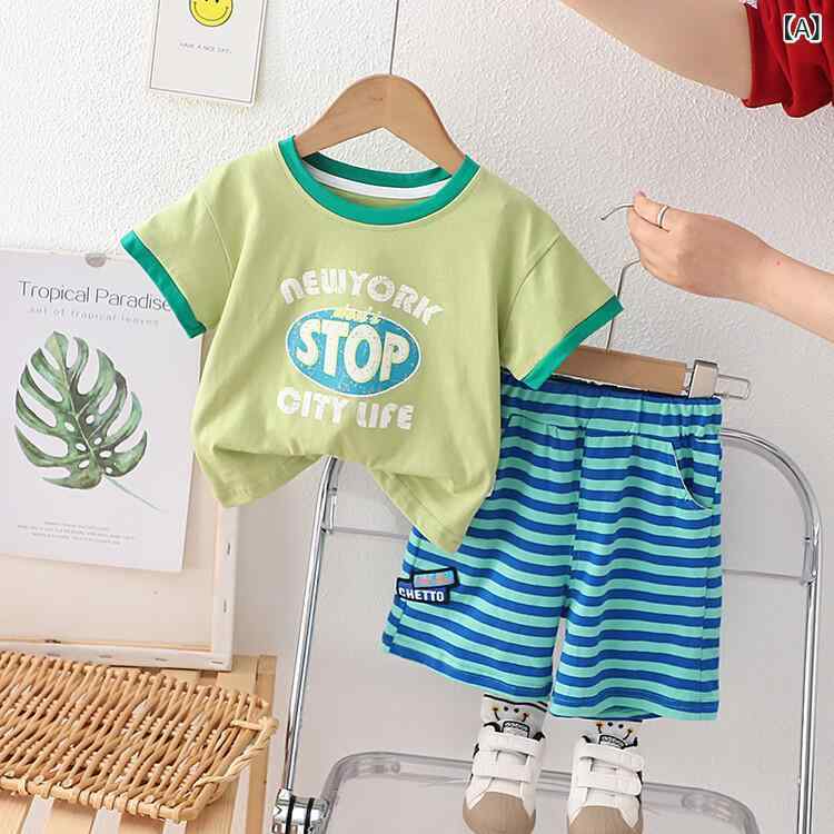 ベビー服 男の子 半袖 ショートパンツ セットアップ 夏用 韓国風 おしゃれ クール ...