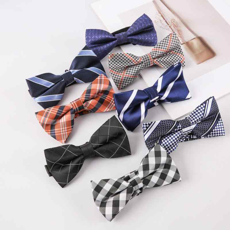 蝶ネクタイ メンズ フォーマル ボウタイ 結婚式 二次会 パーティー 礼装 ビジネス 発表会 入学式 卒業式 成人式 韓国風 チェック柄 フェイクレザー