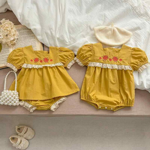 ベビー服 男女兼用 春夏秋 綿100% ソフトタッチ 薄手 刺繍 花柄 半袖トップス ブルマパンツ 2点セット お出かけ カジュアル 韓国風 かわいい ベビー服 男女兼用 春夏秋 綿100% ソフトタッチ 薄手 刺繍 花柄 半袖トップス ブルマパンツ 2点セット お出かけ カジュアル 韓国風 かわいい