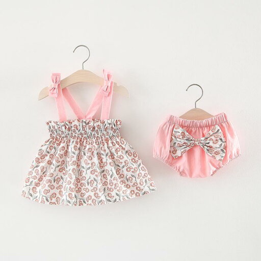ベビー服 女の子 夏物 欧米風 ノースリーブ キャミソール ショートパンツ セットアップ 花柄 綿混 肌に優しい 柔らか ルームウェア お出かけ 普段着 カジュアル ピンク 2点セット 80 90 100cm ベビー服 女の子 夏物 欧米風 ノースリーブ キャミソール ショートパンツ セットアップ 花柄 綿混 肌に優しい 柔らか ルームウェア お出かけ 普段着 カジュアル ピンク 2点セット 80 90 100cm