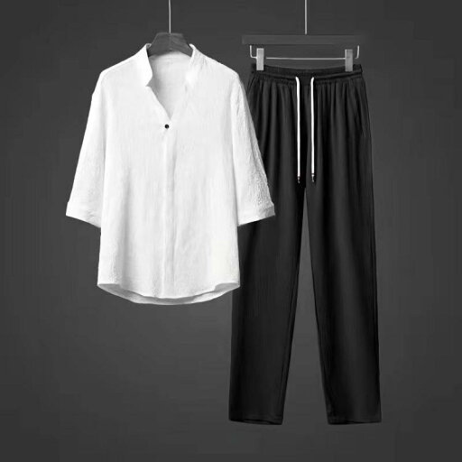 Tシャツ メンズ 父親 ミドルエイジ 半袖 Vネック 接触冷感 薄手 ゆったり カジュアル ルームウェア セットアップ ツーピース 春夏 長ズボン 涼しい 快適 Tシャツ メンズ 父親 ミドルエイジ 半袖 Vネック 接触冷感 薄手 ゆったり カジュアル ルームウェア セットアップ ツーピース 春夏 長ズボン 涼しい 快適