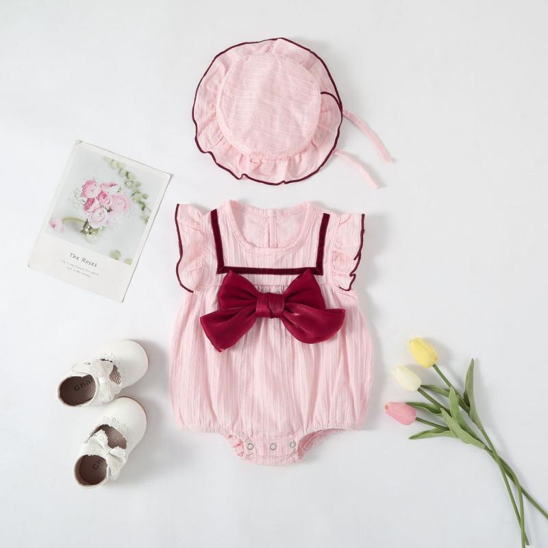 ロンパース 女の子 ベビー 新生児 赤ちゃん 綿100% 肌に優しい 薄手 吸湿性 かわいい レース プリンセスドレス風 夏物 百日祝い お宮参り お食い初め セレモニー 退院着 前開き(x2)