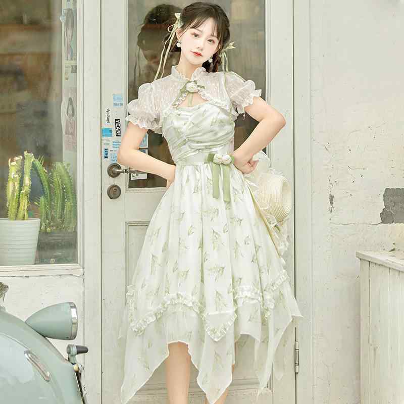 フランシュリッペ#ジャンバースカート#すずらん#花#新品#F 2025