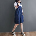 デニム オールインワン レディース ゆったり ワイドパンツ ノースリーブ 薄手 ストレッチ 体型カバー ポケット付き 春夏 韓国風 きれいめカジュアル 通勤 クロップド丈 丈夫な 若見え