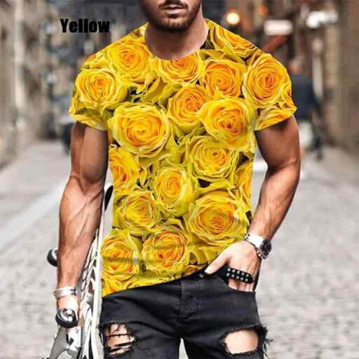 Tシャツ メンズ 3Dデジタルプリント 立体柄 バレンタインデー 薔薇 ローズ 花柄 クルーネック 半袖 吸汗速乾 ポリエステル 薄手 ゆったり オーバーサイズ カジュアル 夏物 トップス(x2) Tシャツ メンズ 3Dデジタルプリント 立体柄 バレンタインデー 薔薇 ローズ 花柄 クルーネック 半袖 吸汗速乾 ポリエステル 薄手 ゆったり オーバーサイズ カジュアル 夏物 トップス(x2)