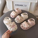 サンダル キッズ 女の子 ベビー つま先保護 ファーストシューズ 滑り止め 耐摩耗性 うさぎ かわいい プリンセス ビーチサンダル マジックテープ 合成皮革 春夏 ピンク ベージュ