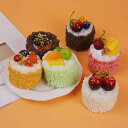 フェイクスイーツ PU素材 ムースケーキ 冷蔵庫マグネット スクイーズ やわらか触感 チョコレートクリーム ミニチュア模型 かわいい インテリア置物 ストレス解消 癒しグッズ(x2)