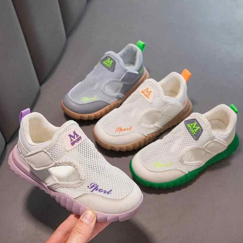 サンダル キッズ 男の子 女の子 ジュニア つま先保護 メッシュ マジックテープ 軽量 滑り止め スポーツ..