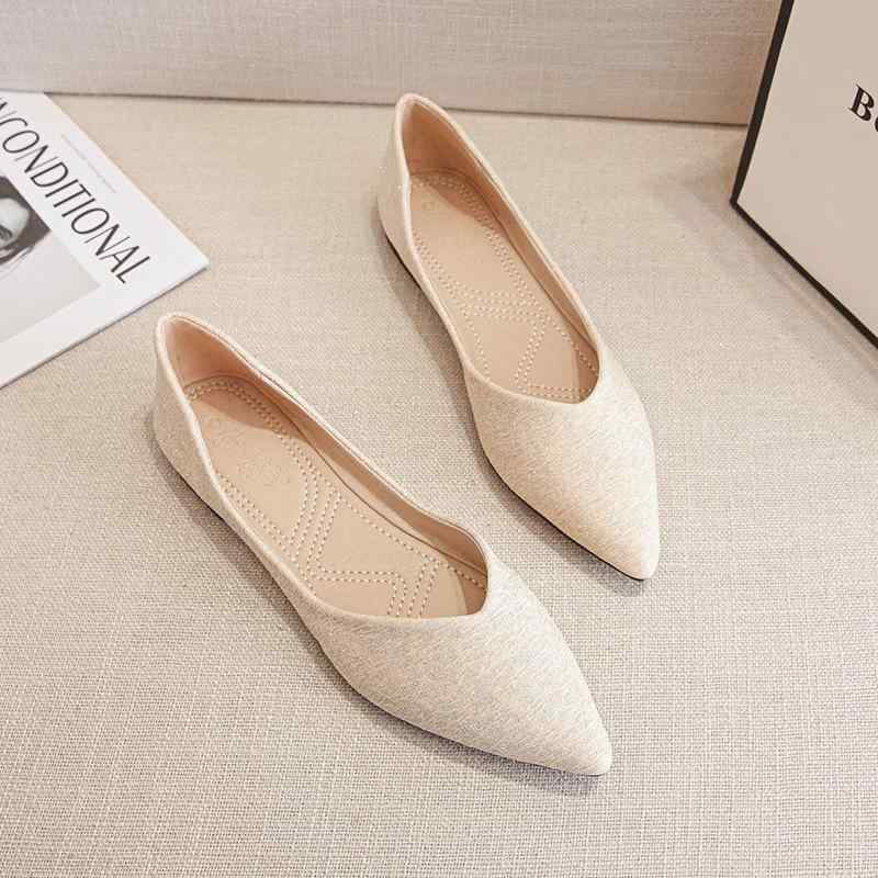 パンプス レディース ポインテッドトゥ フラットシューズ 浅履き ソフトソール モカシン ローヒール 大..