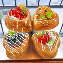 食品サンプル ハート型 松ぼっくりパン リアル 精巧 PU製 欧風 おしゃれ インテリア ディスプレイ オブジェ 置物 モデルルーム 店舗装飾 カフェ 撮影小物(x2)