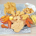 食品サンプル リアル ハンバーガー フライドチキン ローストチキン フライドポテト チキンナゲット エビフライ カニ爪 PVC素材 おもちゃ おままごと ディス...