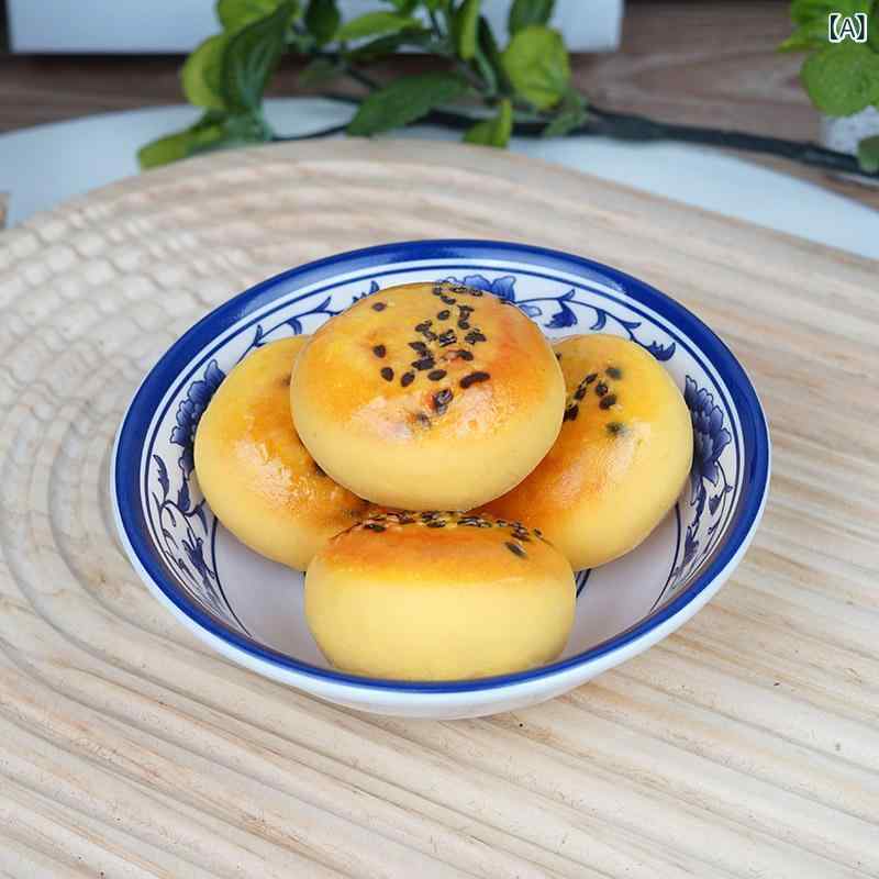 モズラボの食品サンプル 本物そっくり リアル フェイク 卵黄パイ 中華菓子 スイーツドリンク 店舗 ディスプレイ 撮影用 置物 飾り 小道具 おもちゃ インテリア雑貨｜アングル2