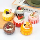 食品サンプル フェイク バースデーケーキ マグネット付き 撮影小道具 インテリア 置物 かわいい 約7cm 軽量 手作り おままごと 誕生日パーティー SNS映...