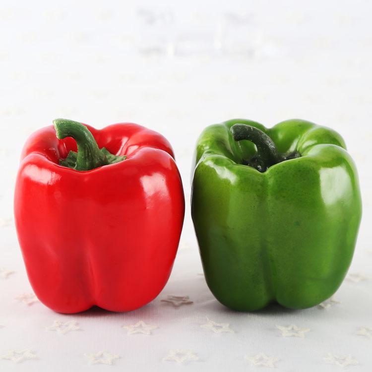食品サンプル リアル 野菜 重み付き パプリカ ピーマン 発泡スチロール製 樹脂製 飲食店 ホテル レスト..