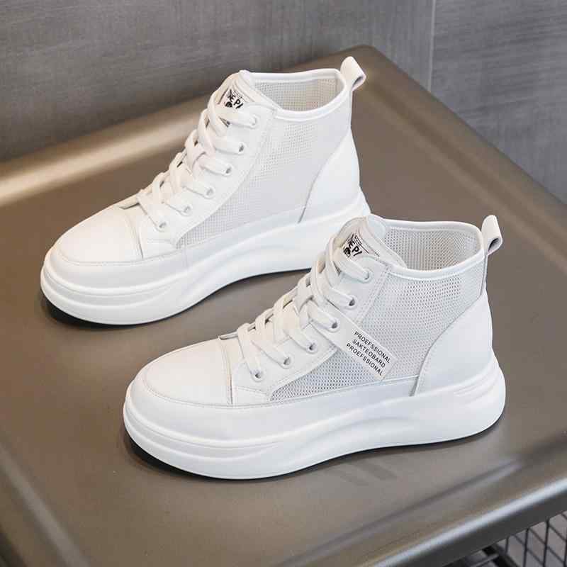 スニーカー レディース 厚底 白 韓国風 脚長効果 スタイルアップ 通気性 クッション性 本革調 フェイクレザー ラウンドトゥ スリッポン スポーツ カジュアル 普段使い オールシーズン