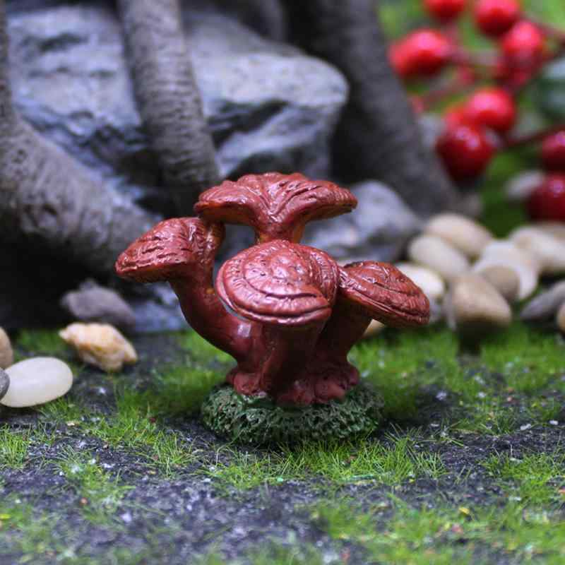 China Ornaments - 置物 リアルな霊芝 きのこ 樹脂製 ミニチュア 多肉植物 ガーデン 水槽 アクアリウム テラリウム レイアウト ジオラマ装飾 インテリア オーナメント