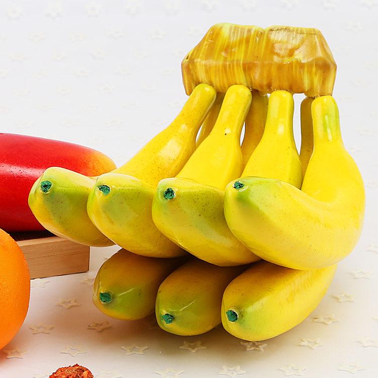 フェイクフルーツ 軽量 リアルな 本物そっくり 精巧な 7房 バナナ模型 置物 オブジェ インテリア 店舗装飾 ホームデコレーション ショーウィンドウ ディスプレイ 撮影小物