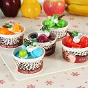 食品サンプル フェイクスイーツ PU製 リアル アイスクリーム アイスバケツセット 店舗ディスプレイ 撮影小道具 インテリアオブジェ