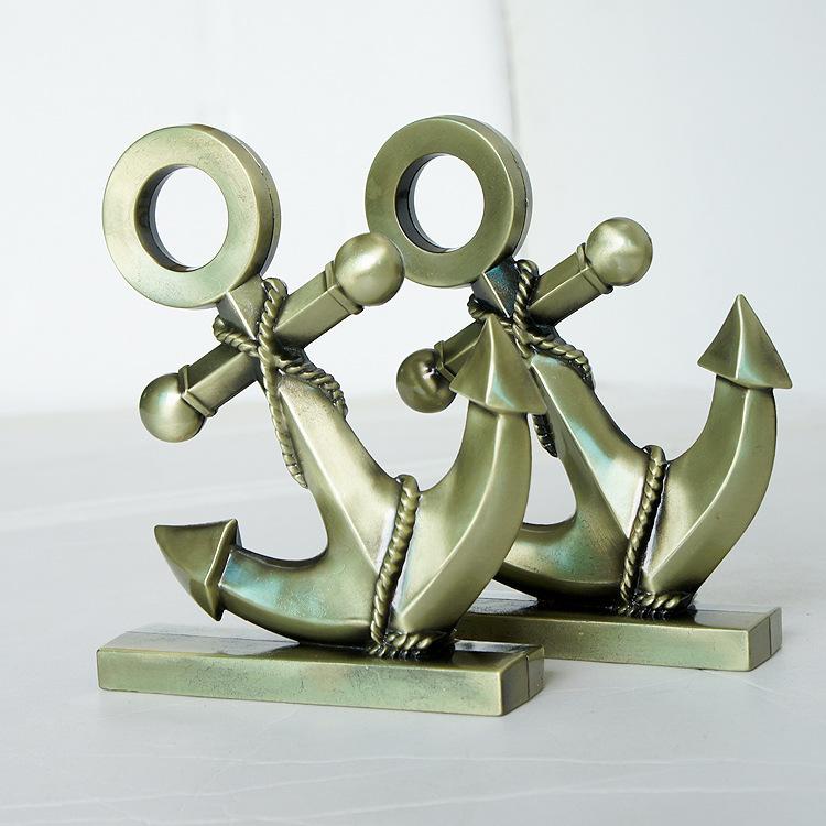 置物 順風満帆 船の錨 アンカー型 合金製 オブジェ インテリア モダン シンプル 青銅色 旅行 記念品 誕..