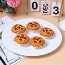 食品サンプル フェイク エッグタルト 本物そっくり リアルな質感 PVC素材 店舗用 ディスプレイ ショーケース 撮影小物 インテリア 置物 イベント 販促用(...