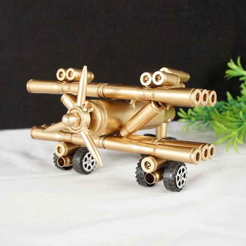 インテリア置物 金属製 手作り 亜鉛合金 工芸品 ヘリコプター模型 弾丸型 モダン オブジェ オフィス 飾..