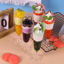 食品サンプル フルーツカップ 模型 精巧 ブルーベリー マンゴー キウイ ディスプレイ用 フェイクスイーツ ショーケース飾り 店舗装飾 カフェ インスタ映え 撮影小物(x4)