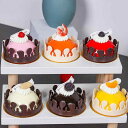 食品サンプル かわいい 手作り リアル フランス風 ムースケーキ デザート模型 ミニチュア 置物 冷蔵庫マグネット 6個セット キッチン インテリア装飾(x2)